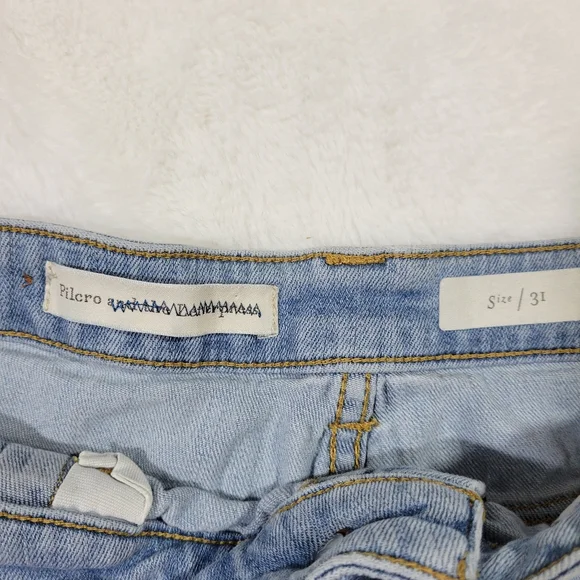 Pilcro and The Letterpress Anthropologie Wide Leg Belted Palazzo Jeans size 31 - Picture 7 of 12